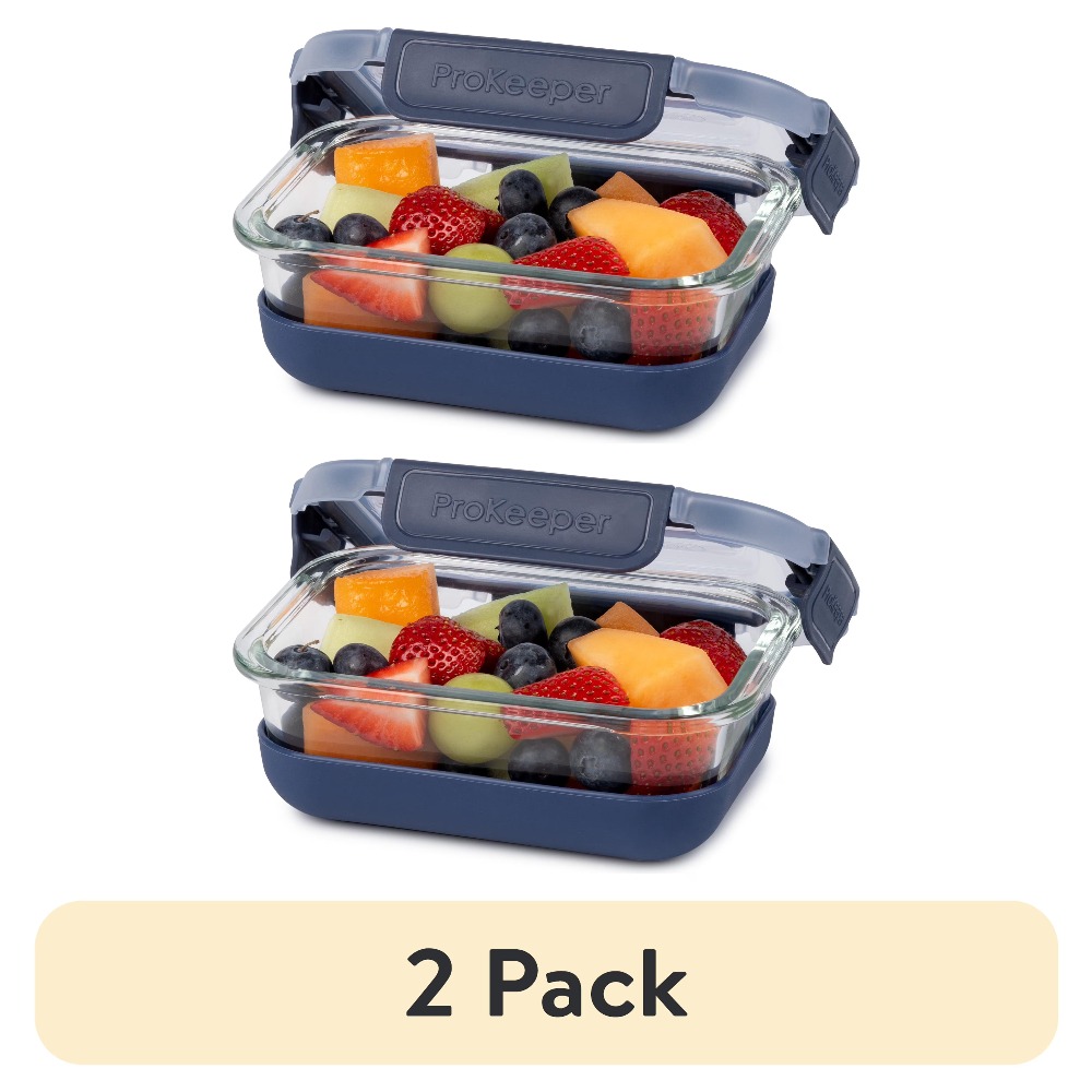 Food Storage Design - Confezione da 2 contenitori in vetro