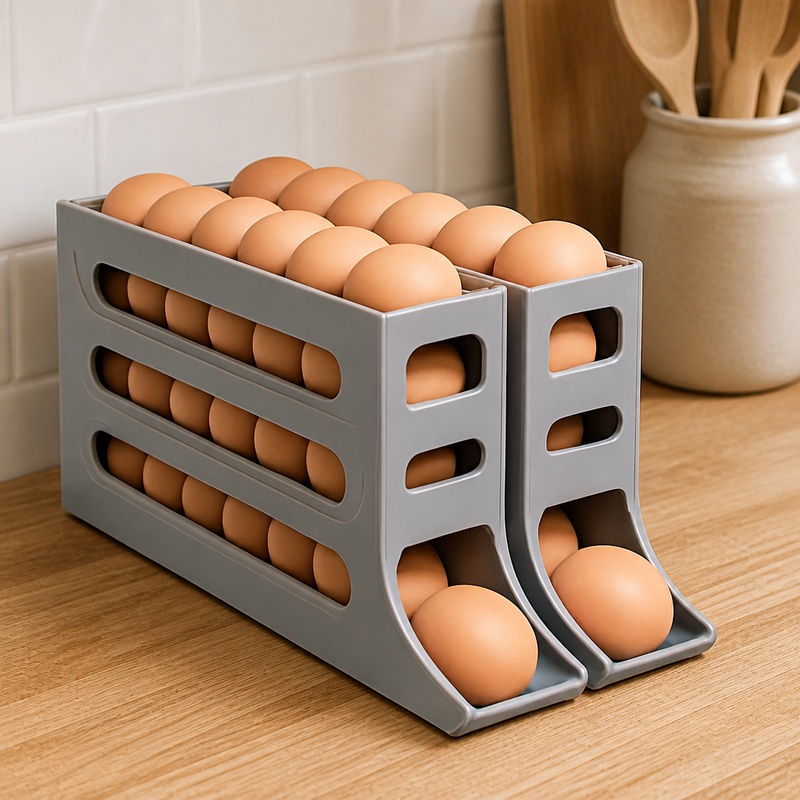 Egg Storage Holder - Portauova Automatico a 4 Livelli con