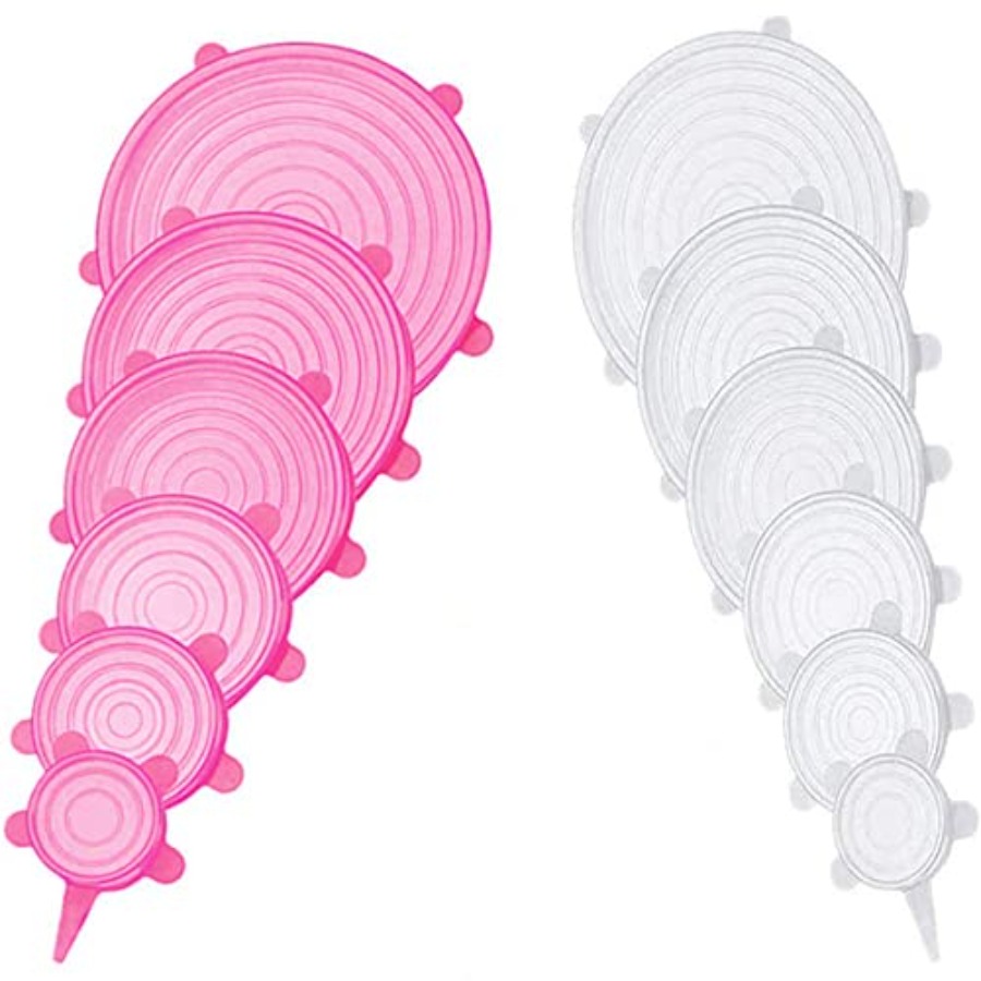 Silicone Stretch Lid - Set di 12 coperchi elastici in