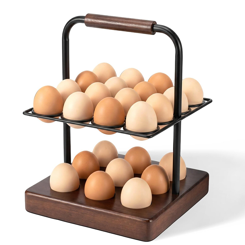 Egg Storage Holder - Portauova da Cucina Stile Rustico, Organizzatore