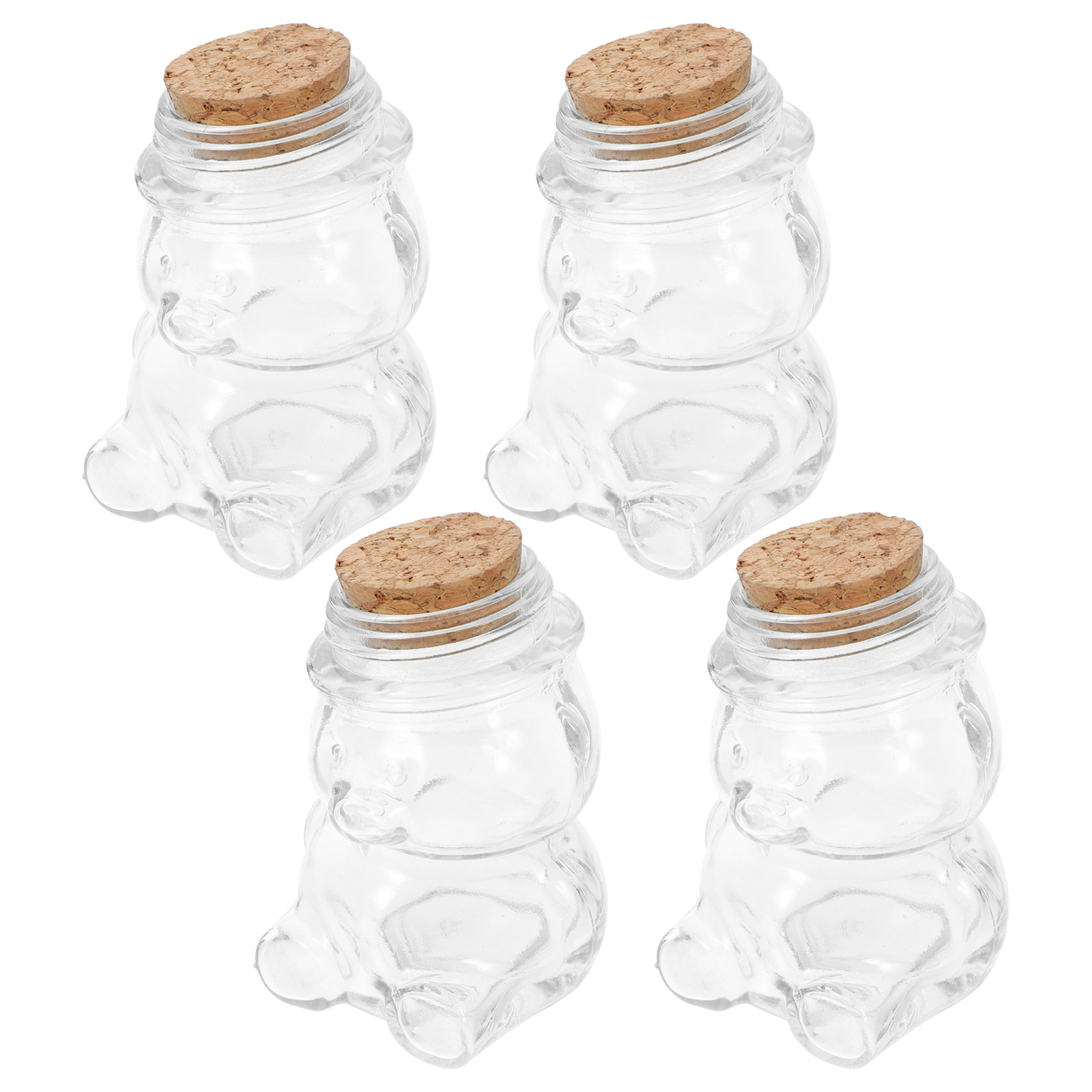 Food Storage Containers Set - Set di 4 barattoli in vetro