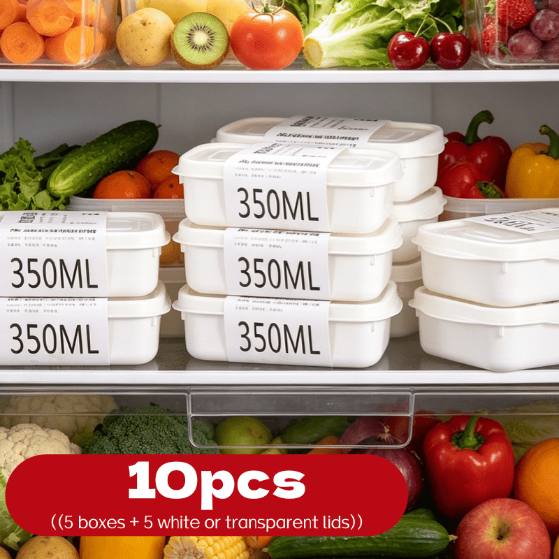 Food Storage Method - Set di 10 Contenitori Impilabili Riutilizzabili