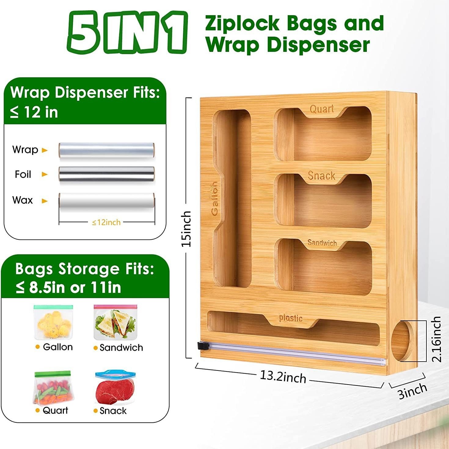 Porta sacchetti per alimenti c - Food Storage Zip Lock Bags recensione e prezzo